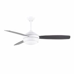 52-in 61W T-24 Ceiling Fan w/Light, AC, 3-Speed, 3-Old Oak/Matte Black Blade, Matte White