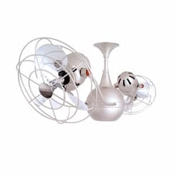 42-in 89W Vent-Bettina Ceiling Fan, AC, 3-Speed, 6-Metal Blades, Damp, Brushed Nickel