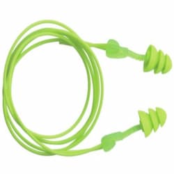 Reusable Earplugs, Corded, TPE, Green 