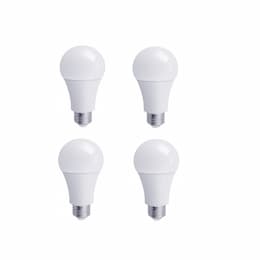 14W LED A19 Bulb, 4-Pack, 100W Inc. Retrofit, Enclosed, E26, 1500 lm, 2700K