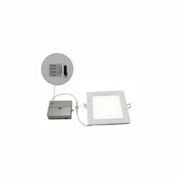 16W 6" Square Slim Downlight, Dimmable, 900 lm, 5000K