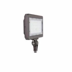 MaxLite 50W Slim LED Flood Light w/ Knuckle Mount, Wide, 6720 lm, 120V-277V, 5000K, Bronze