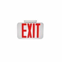 2W Emergency Exit Sign, 120V-277V, Red