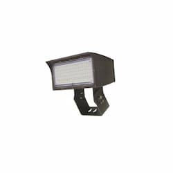 80W LED Medium Flood Light w/ Trunnion Mount, Dim, Wide, 9900 lm, 4000K, Bronze