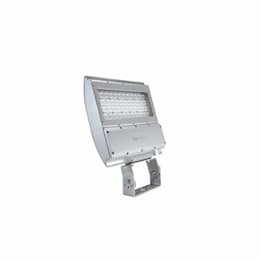 130W LED Flood Light w/ Trunnion Mount & Sensor, 400W MH Retrofit, Dim, 5000K, Silver