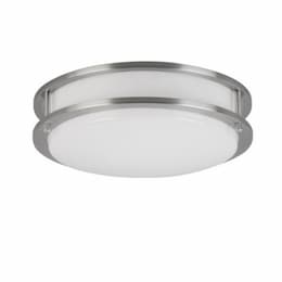 12-in 16W LED Flush Mount, 0-10V Dimming, 120V-27V, Selectable CCT