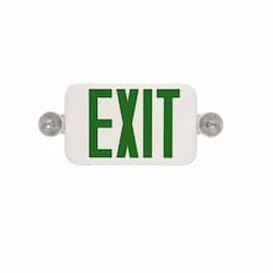 MaxLite 1.66W/1.85W LED Thin Exit Emergency Light w/ Green Letters, 120V-277V