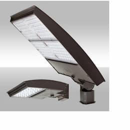 150W LED Area Light w/ Trunnion, Wide, 120V-277V, Selectable CCT, BRZ