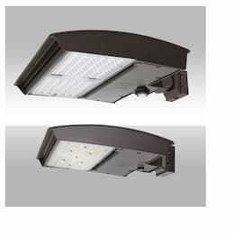 320W LED Area Light w/Wall, Type 4N, 120V-277V, Selectable CCT, Bronze