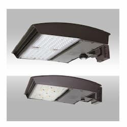 75W Area Light w/Fixed Mount & 0C BBU, 4N, 120V-277V, Selectable CCT