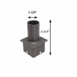 Square Pole Top Mount Tenon, Bronze