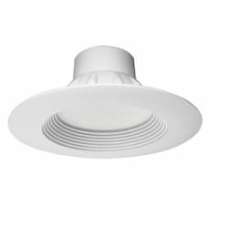 13W 6 Inch LED Downlight Residential Retrofit, 5000K, White Finish