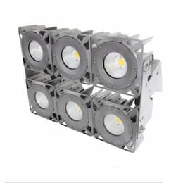 630W LED Stadium Light w/Arch Yoke Mounting Bracket, 5000K, 347-480V