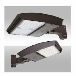 75W LED Area Light w/Flex Arm, Type 4N, 120V-277V, Selectable CCT, BZ