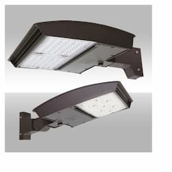 75W LED Area Light w/ Flex Arm, Wide,277V-480V, Selectable CCT, BRZ