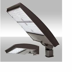 150W LED Area Light w/Flex Arm, Wide, 120V-277V, Selectable CCT, BRZ