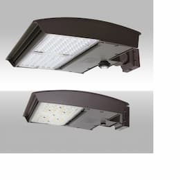 200W LED Area Light w/Adj Wall, Type 3M, 277V-480V, Selectable CCT, BZ