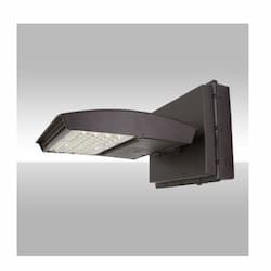 75W LED Area Light w/Adj Mount, Type 4W, 120V-277V, Selectable CCT, BZ