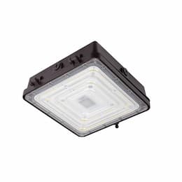 20W LED Enhanced Canopy Light, 120V-277V, Selectable CCT, Bronze