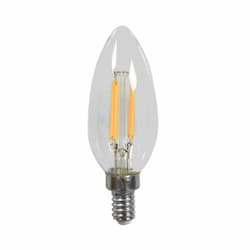 MaxLite 3.5W LED B10 Filament Bulb, Dimmable, 2700K, Clear