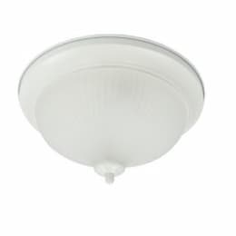 12.75-in Flush Mount Ceiling Fixture, Dimmable, E26, 2200 lm, 120V, 2700K, White