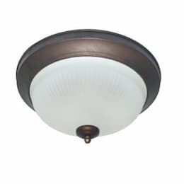 12.75-in Flush Mount Ceiling Fixture, Dimmable, E26, 2200 lm, 120V, 2700K, Dark Bronze