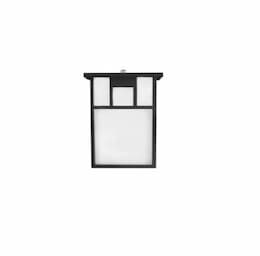 14W Small Mission Black Outdoor Lantern w/Photocell, Dimmable, 2700K