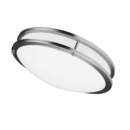 14-in 24W LED Flush Mount Ceiling Light, Dimmable, 1950 lm, 120V, 3000K, Brushed Nickel