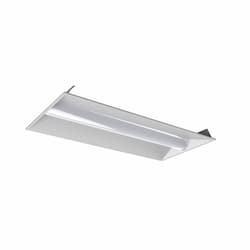 30W 2x4 LED Recessed Troffer w/ Backup, 0-10V Dimmable, 3750 lm, 120V-277V, 3500K