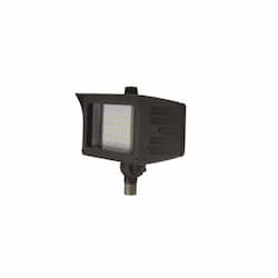 30W LED Flood Light w/ Photocell, Knuckle Mount, Wide, 3400 lm, 4000K, Bronze