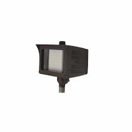 MaxLite 30W LED Flood Light w/ Photocell, Knuckle Mount, Wide, 3400 lm, 4000K, Bronze