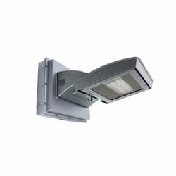 55W LED Wall Light w/ -20 Deg Backup, Type IV, 6250 lm, 120V-277V, 5000K, Silver