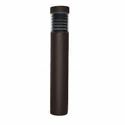 42" 17W LED Bollard w/ Louver Cover, Flat Top, 70W MH Retrofit, 689 Lumens, 3000K, Bronze