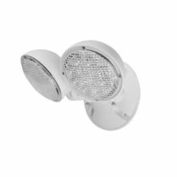 2W LED Emergency Light, Double-Head, Adjustable, White