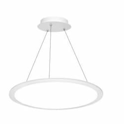 2' 40W LED Pendant Panel Light, Round, Indirect/Direct Model, 0-10V Dim, 3200lm, 3500K