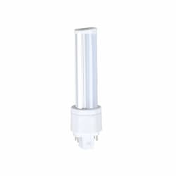 6W Horizontal LED PL Bulb, 500 lm, Direct Line Voltage, G24Q, 2700K