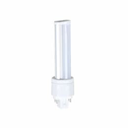 6W Horizontal LED PL Bulb, 675 lm, Direct Line Voltage, G24Q, 3500K