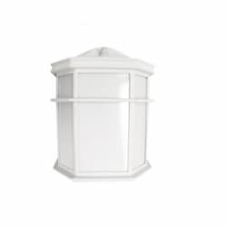 10W Small Outdoor LED Lantern w/ Motion, 40W Inc Retrofit, 552 lm, 2700K, White