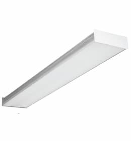 20W 4 Foot LED Linear Utility Wrap Fixture w/ On/Off Motion Sensor, 4000K