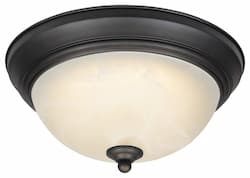 White, 17W LED Transitional 13 Inch Ceiling Flush Mount Fixture, 2700K