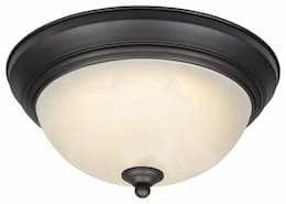 White, 17W LED Transitional 13 Inch Ceiling Flush Mount Fixture, 2700K