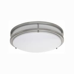 23W LED Architectural 16 In Ceiling Mount Fixture, 2700K, Brushed Nickel