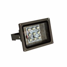 25 Watt LED Small Flood Light, Black, Narrow, Small Yoke Mount