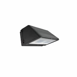 40 Watt 5000K LED Small Wall Pack, Black, with EM Battery Backup