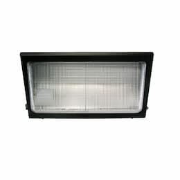 40 Watt 5000K LED Large Wall Pack, 120V, Photocontrol and EM Battery Backup, Bronze