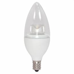 2W Torpedo LED Candleabra Bulb, 2700K, 85 Lumens, Frosted