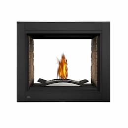 Ascent See Through Vent Fireplace w/ Fire Cradle, Natural Gas