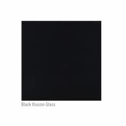 42-in Decorative Panel for Elevation X Fireplace, Black Illusion Glass