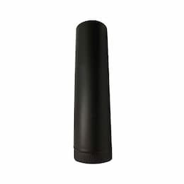 12-in Stove Pipe, 24GA, 6-in Diameter, Black