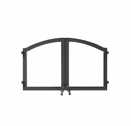 Double Door Kit for High Country 6000 Fireplace, Arched, Black